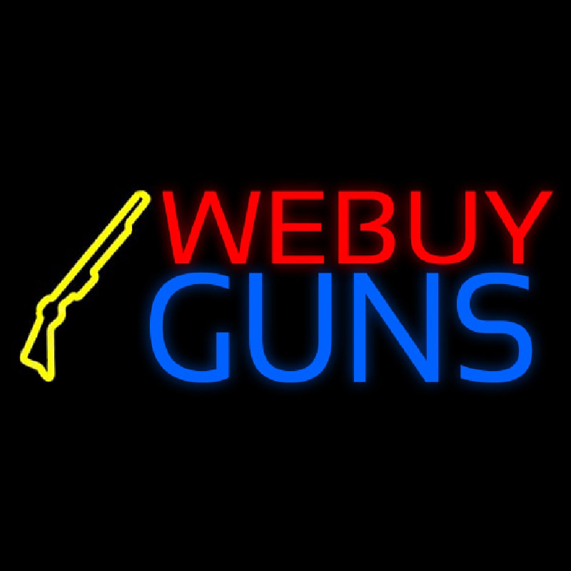 We Buy Guns Neon Sign