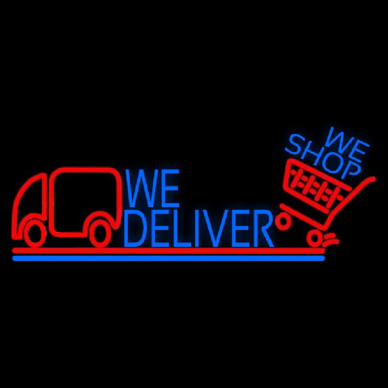 We Deliver With Van Neon Sign