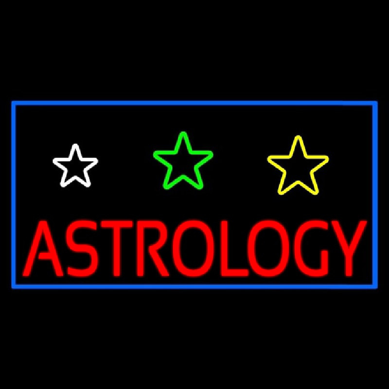 White Astrology Neon Sign