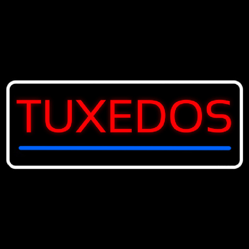 White Border Tu edos Blue Line Neon Sign