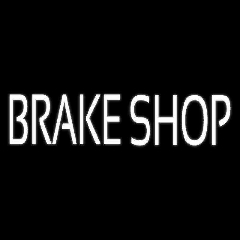 White Brake Shop Neon Sign