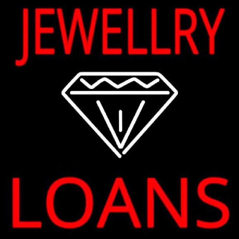 White Diamond Jewelry Loans Neon Sign