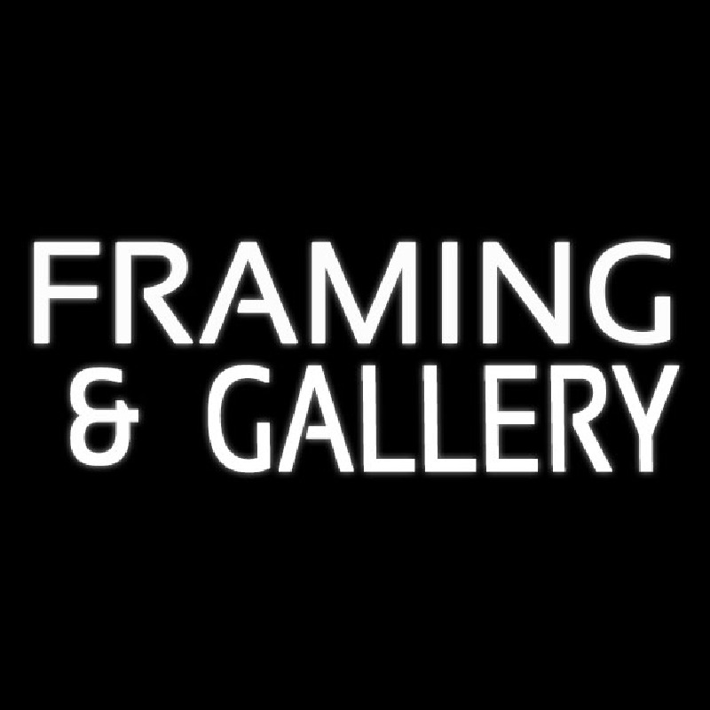 White Framing And Gallery Neon Sign