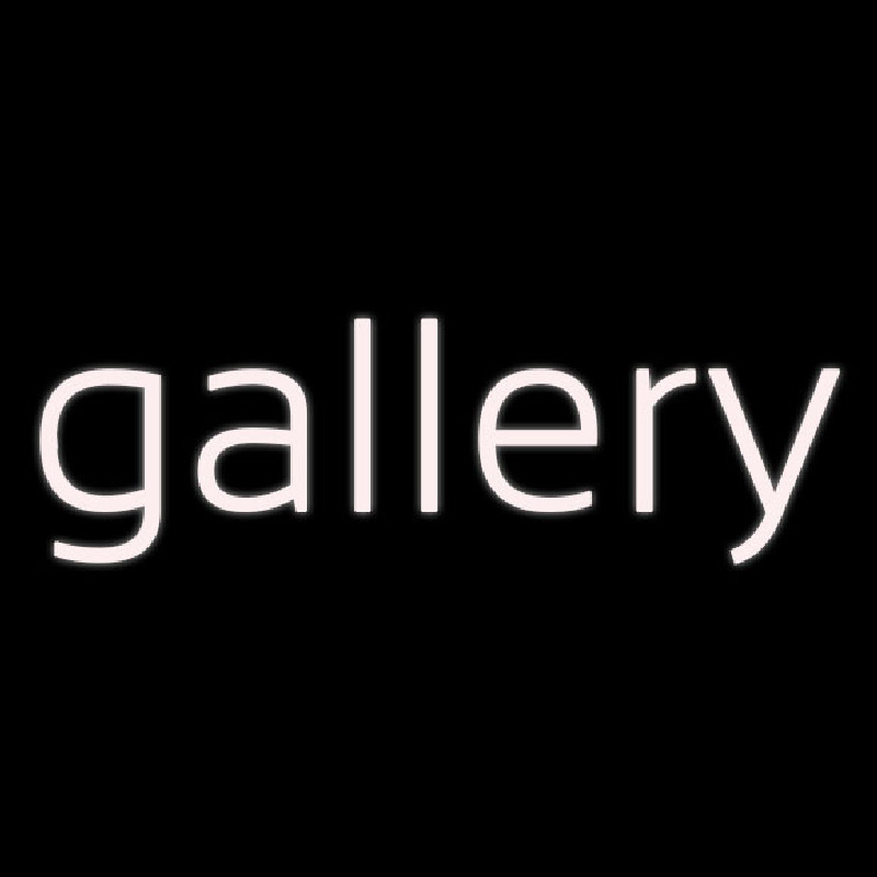 White Letters Gallery Neon Sign