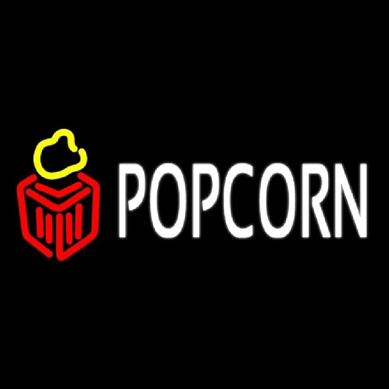 White Popcorn Neon Sign