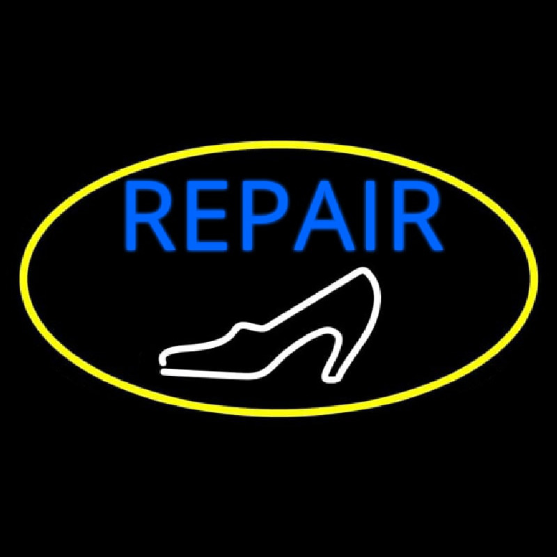 White Sandal Blue Repair Neon Sign