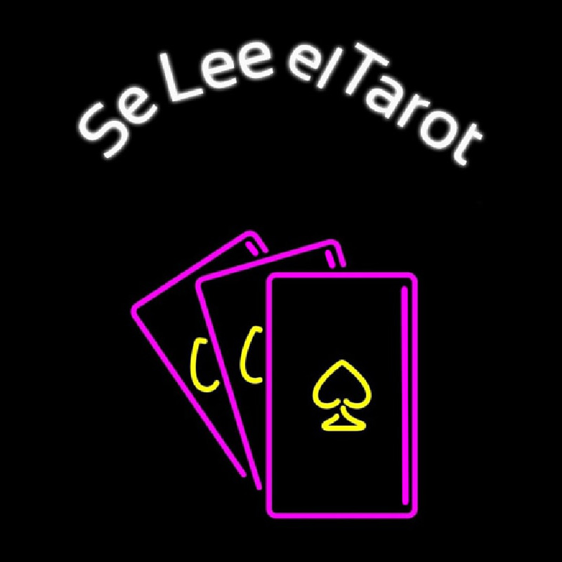 White Se Lee El Tarot Neon Sign