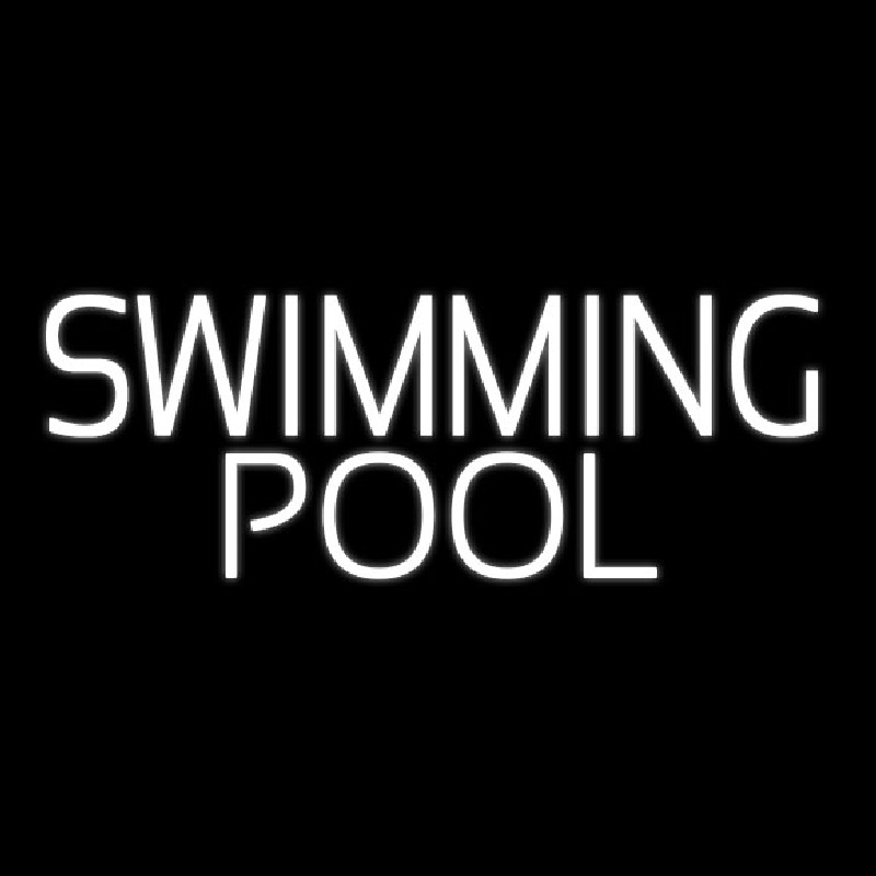 White Swimming Pool Neon Sign