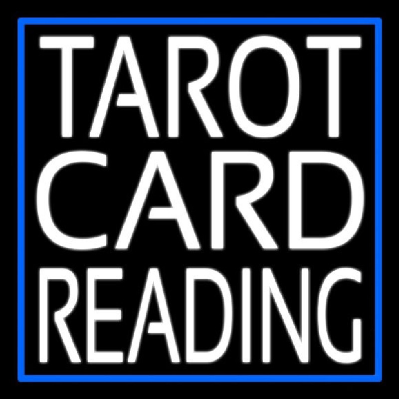 White Tarot Card Reading Neon Sign