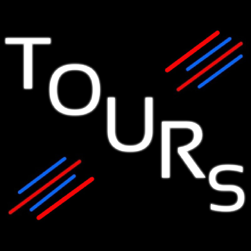 White Tours Neon Sign