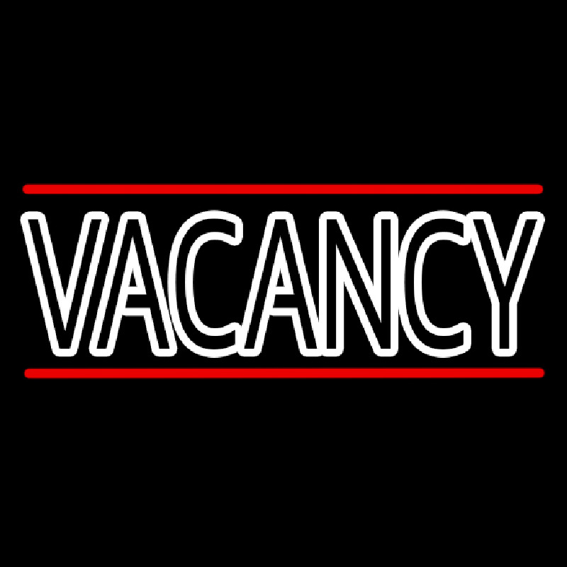 White Vacancy Neon Sign