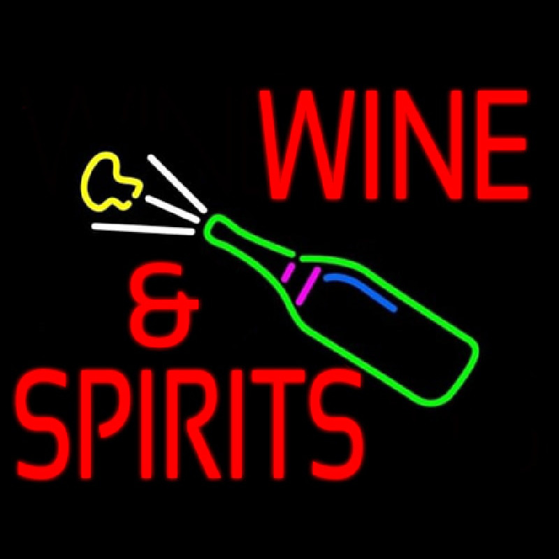 Wine And Spirits Neon Sign