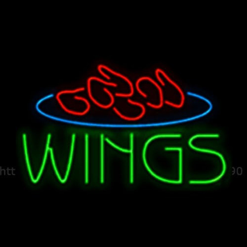 Wings Food Neon Sign