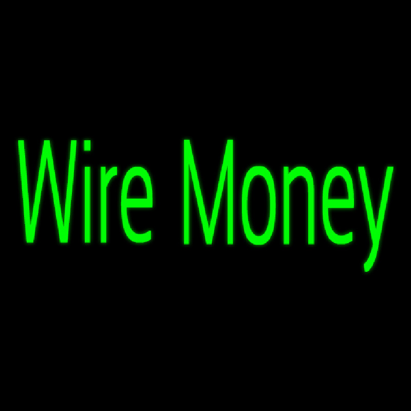 Wire Money Neon Sign