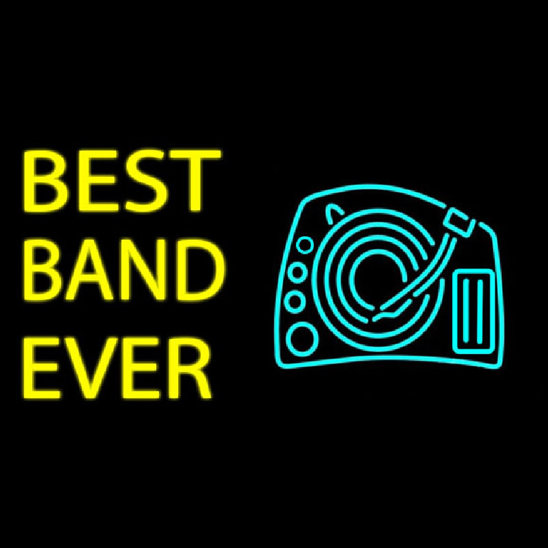 Yellow Best Band Ever Neon Sign