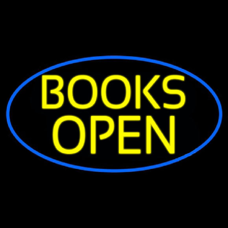 Yellow Books Open Neon Sign