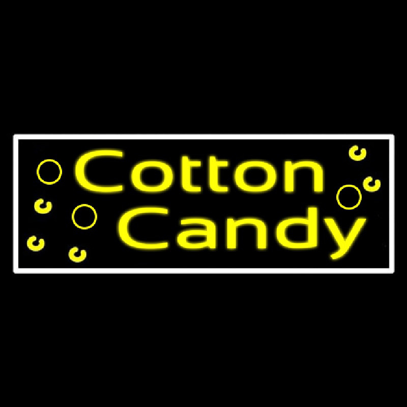 Yellow Cotton Candy Neon Sign