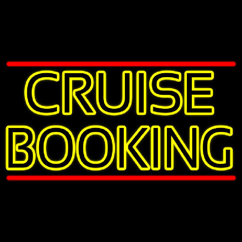 Yellow Cruise Booking Neon Sign