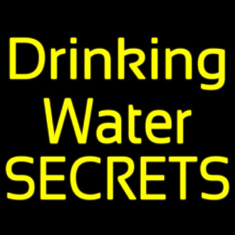 Yellow Drinking Water Neon Sign