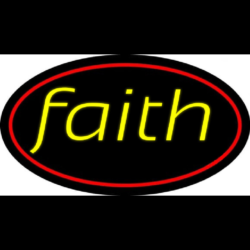 Yellow Faith Neon Sign