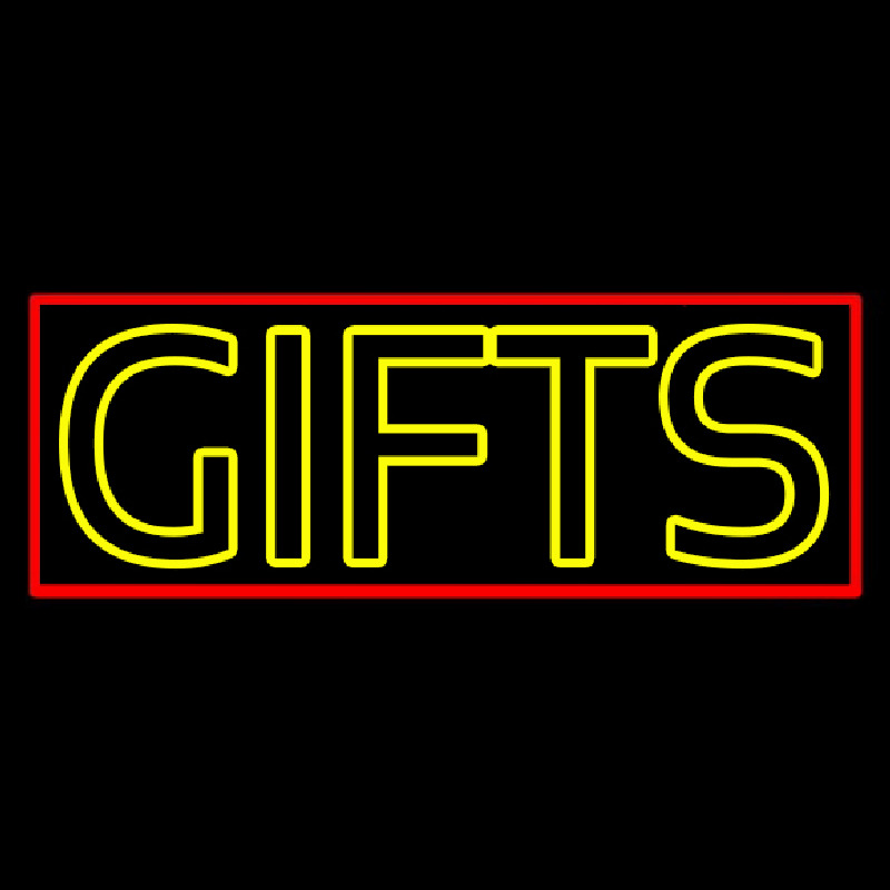 Yellow Gifts Neon Sign