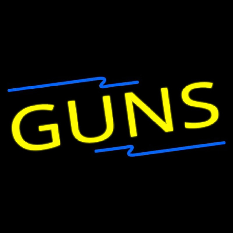 Yellow Guns Neon Sign