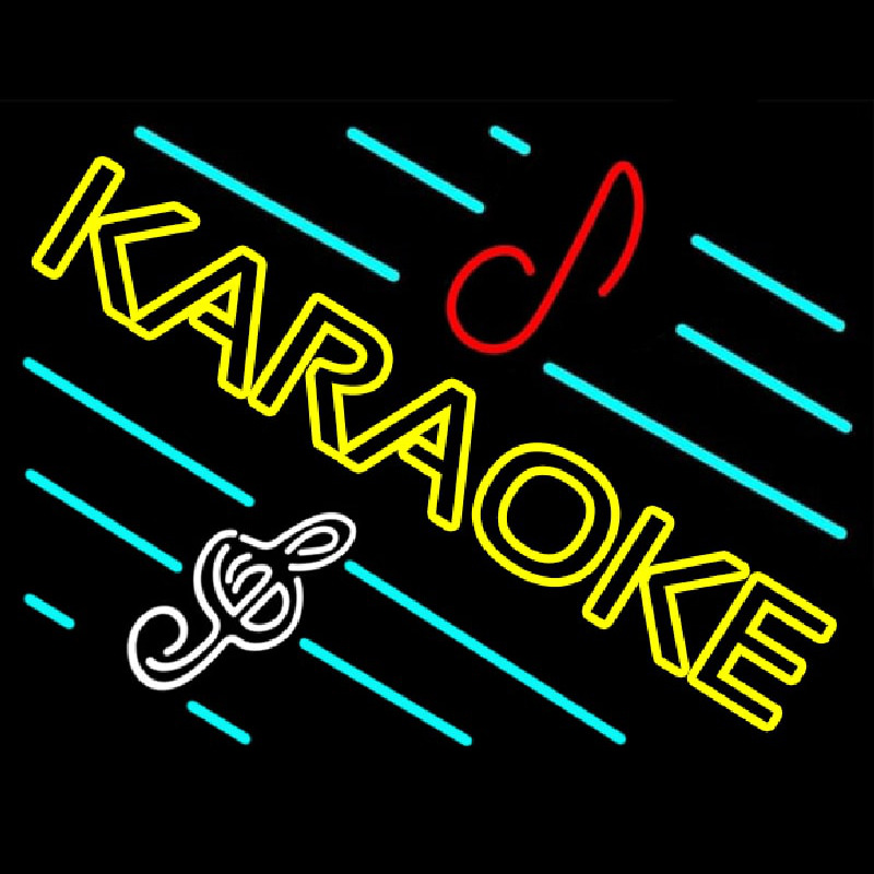 Yellow Karaoke Border Neon Sign