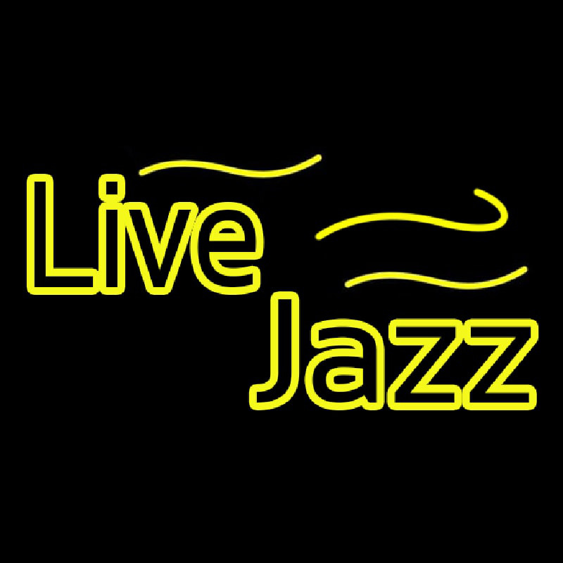 Yellow Live Jazz Neon Sign