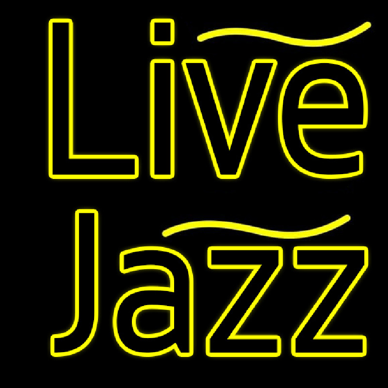 Yellow Live Jazz Neon Sign