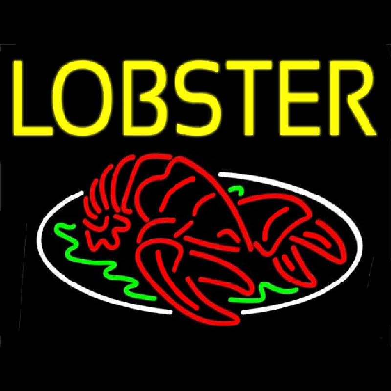 Yellow Lobster Neon Sign