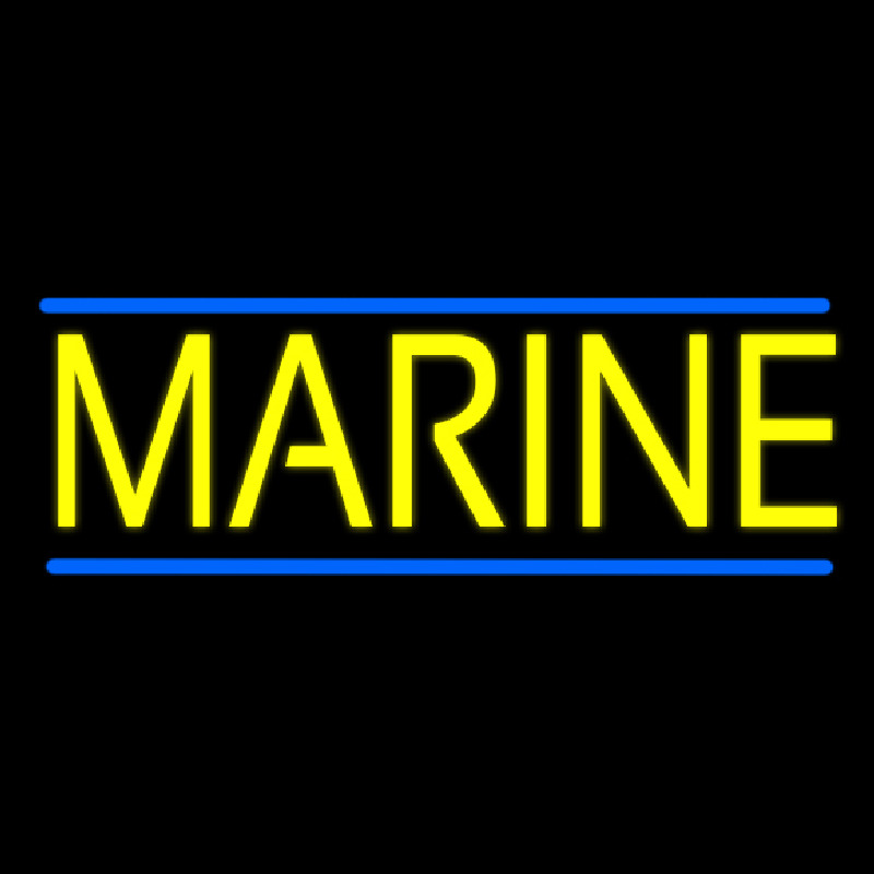 Yellow Marines Neon Sign