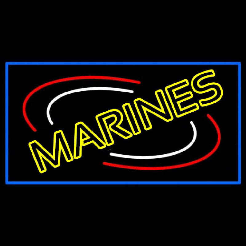 Yellow Marines Neon Sign