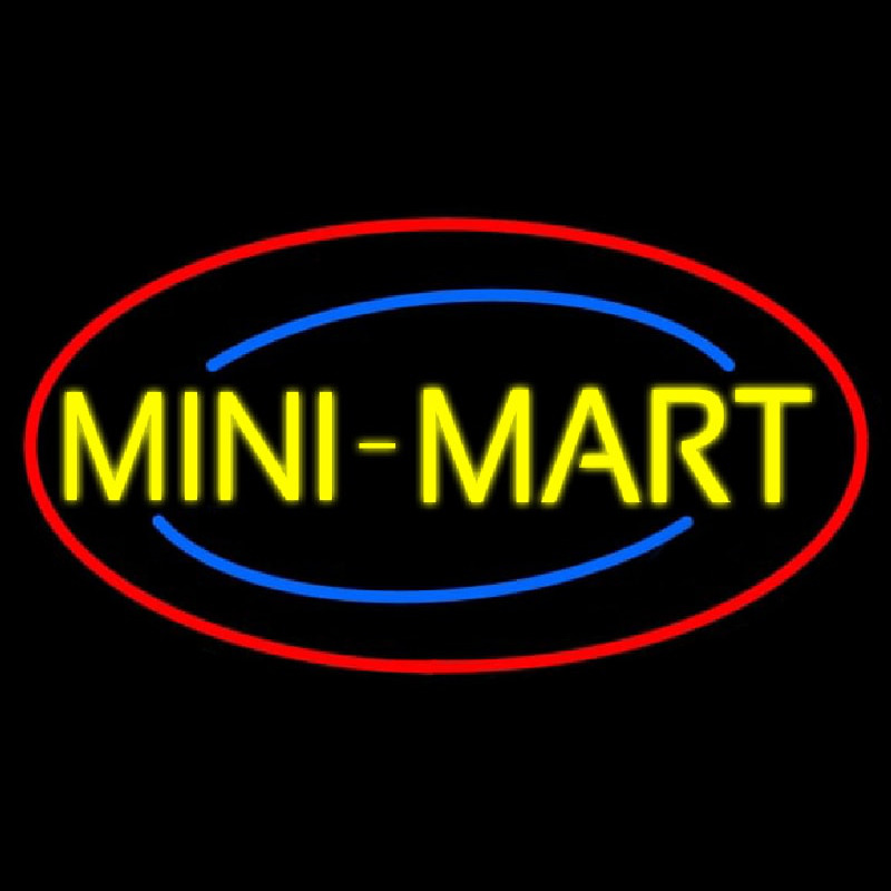 Yellow Mini Mart Neon Sign