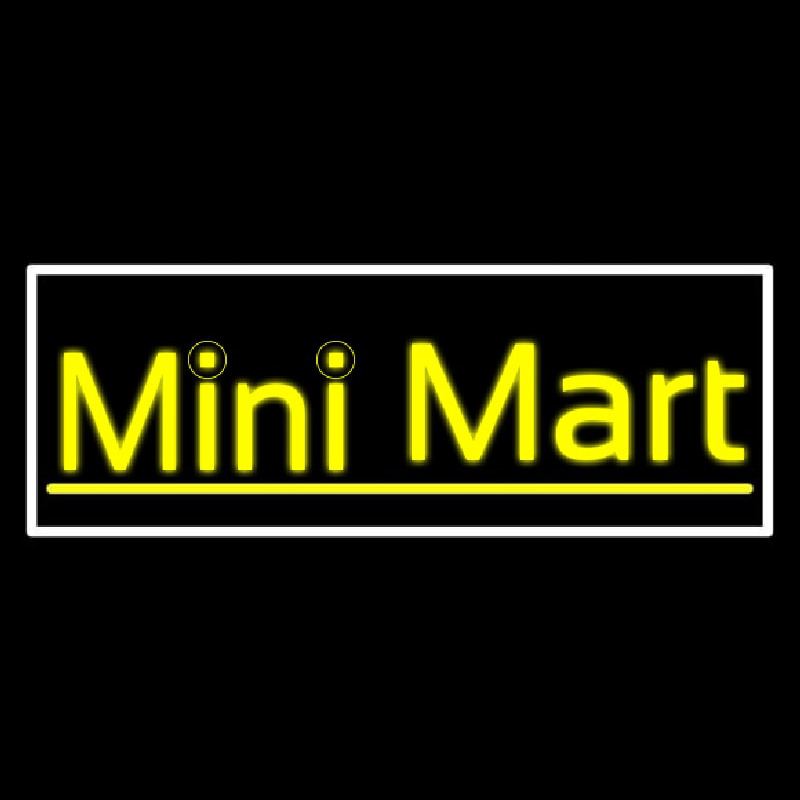 Yellow Mini Mart Neon Sign