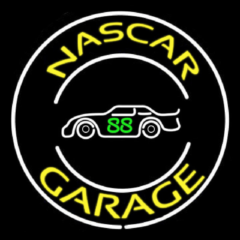 Yellow Nascar Garage Neon Sign