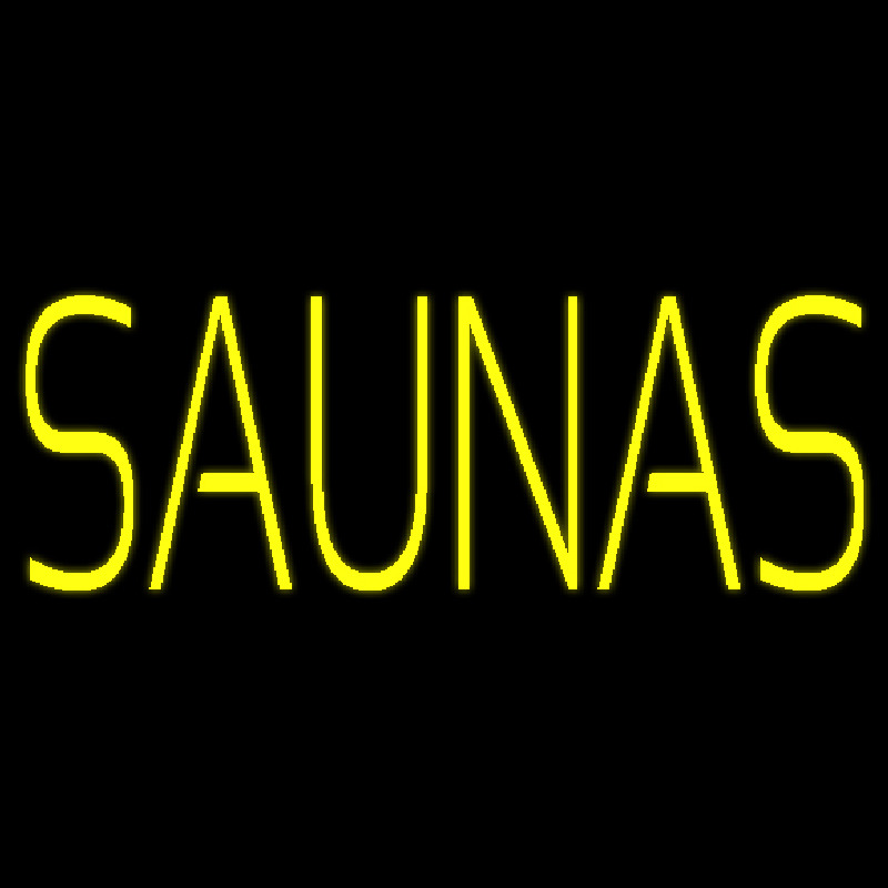 Yellow Saunas Neon Sign