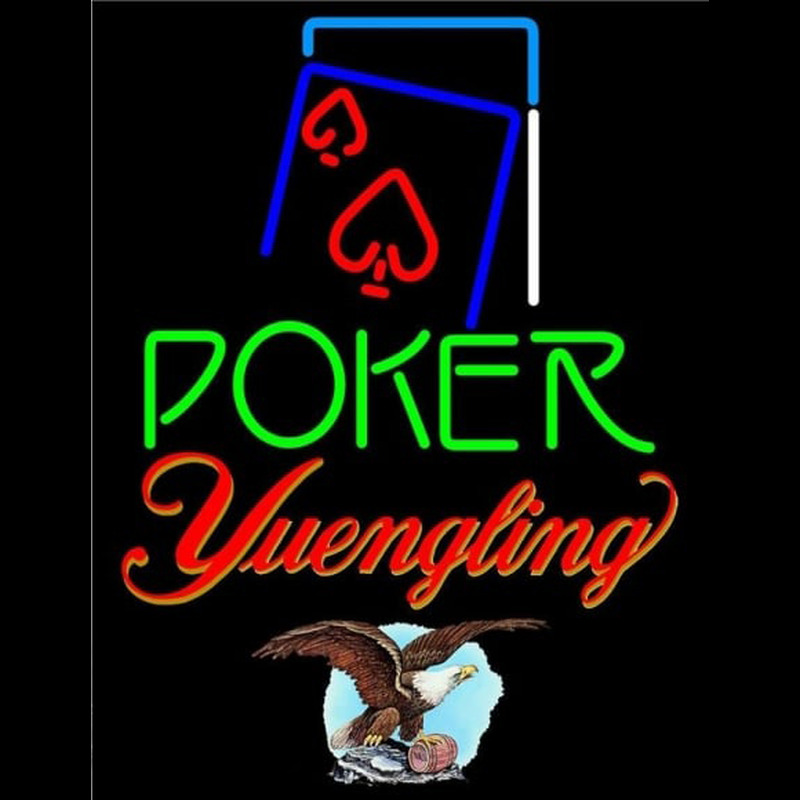 Yuengling Green Poker Red Heart Beer Sign Neon Sign