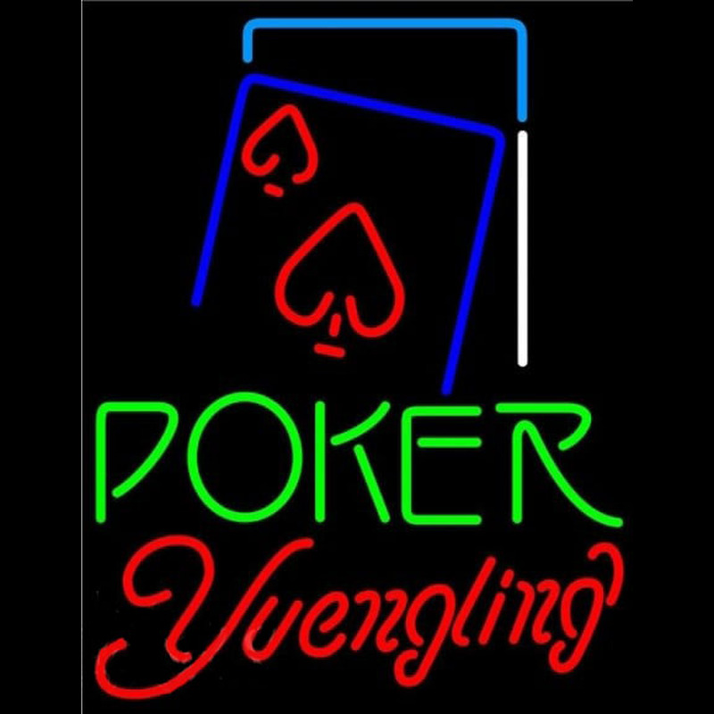 Yuengling Green Poker Red Heart Beer Sign Neon Sign