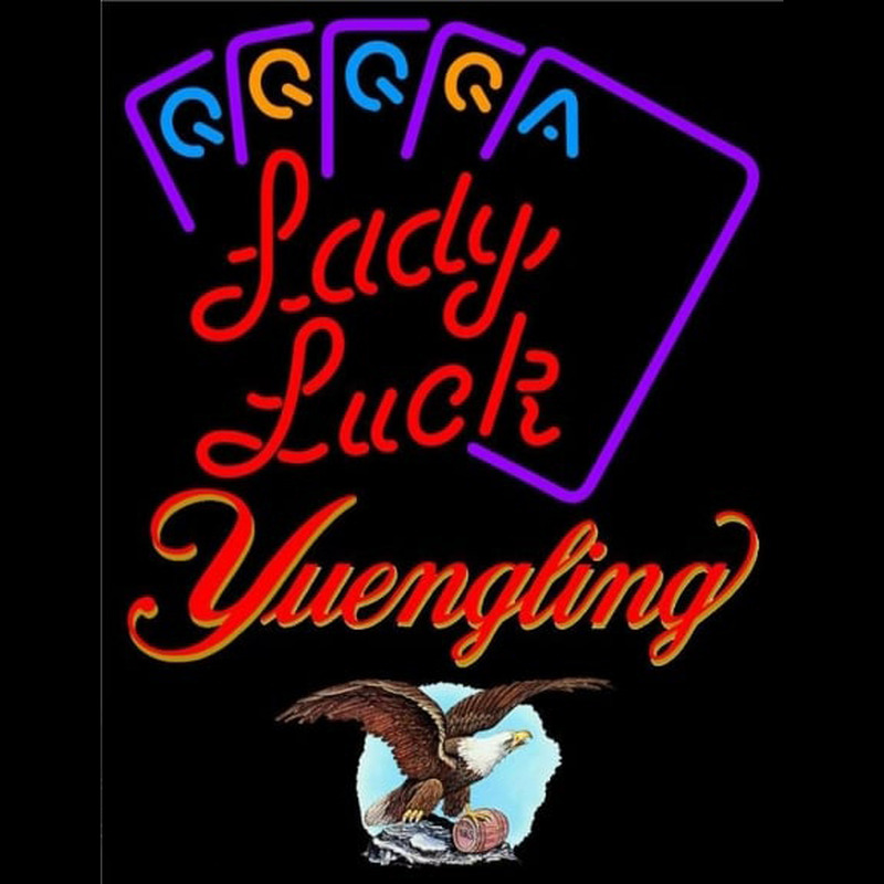 Yuengling Lady Luck Series Beer Sign Neon Sign