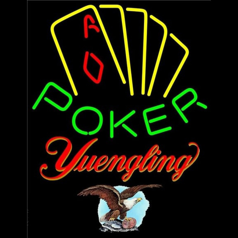 Yuengling Poker Yellow Beer Sign Neon Sign