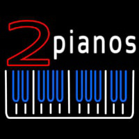 2 Pianos Neon Sign