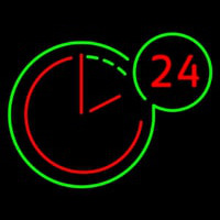 24 Hours Clock Neon Sign