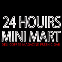 24 Hours Mini Mart Neon Sign