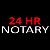 24 Hr Notary Neon Sign