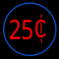 25 Cent Logo Neon Sign