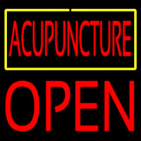 Acupuncture Block Open Neon Sign