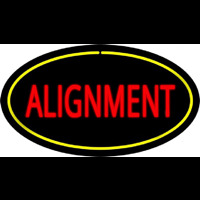 Alignment Yellow Oval Neon Sign