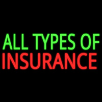 All Types Of Insurance Neon Sign