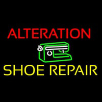 Alteration Shoe Repair Block Neon Sign