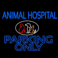 Animal Hospital Parking Only Neon Sign